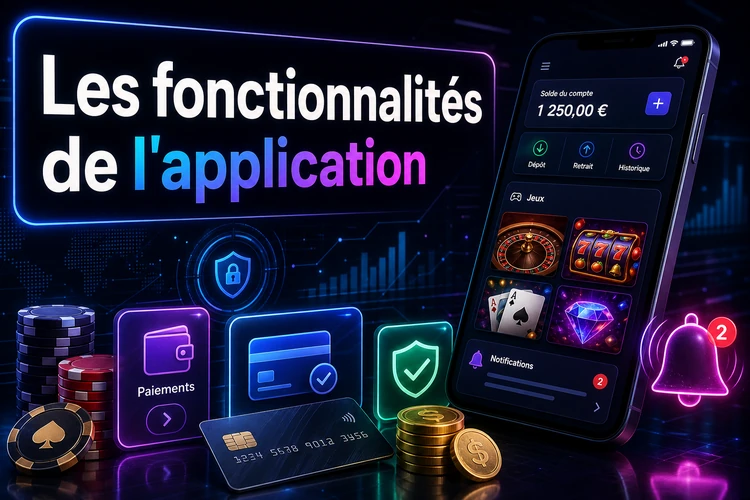 Les fonctionnalités de l'application